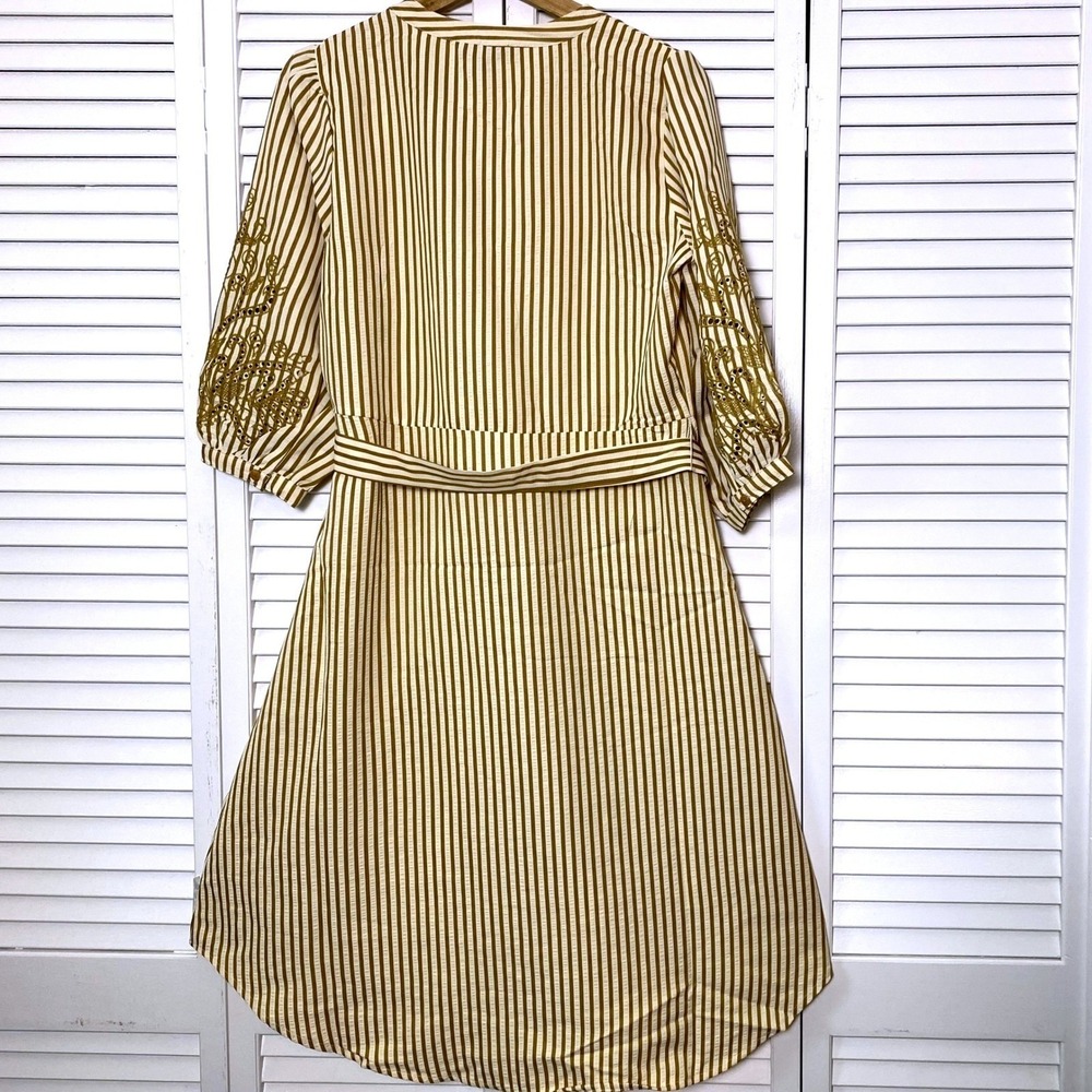 Anthropologie Fig & Flower Large Midi Dress Cottage Romantic Coquette Feminine - Picture 4 of 7
